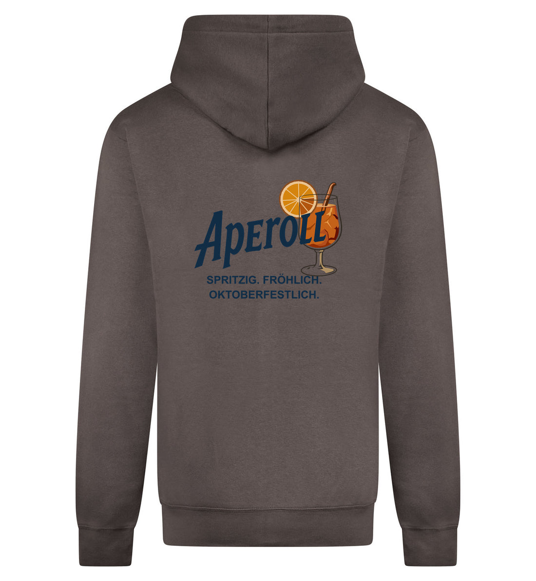 Aperoll Hoodie met rits – grijs