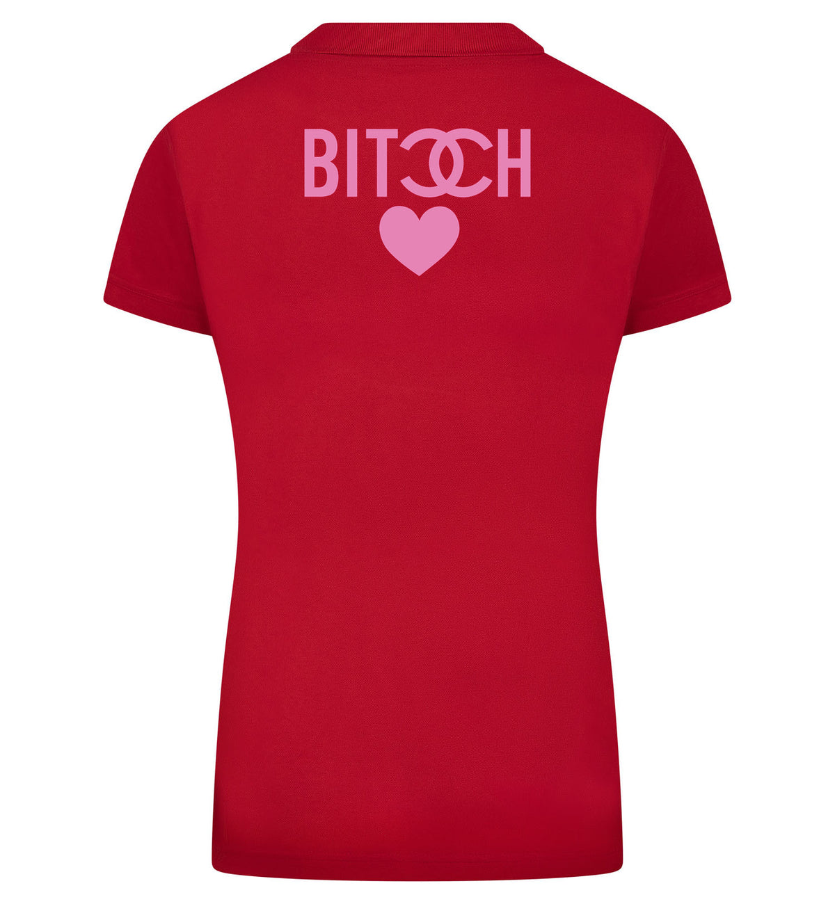 Bitch heart Polo dames – rood