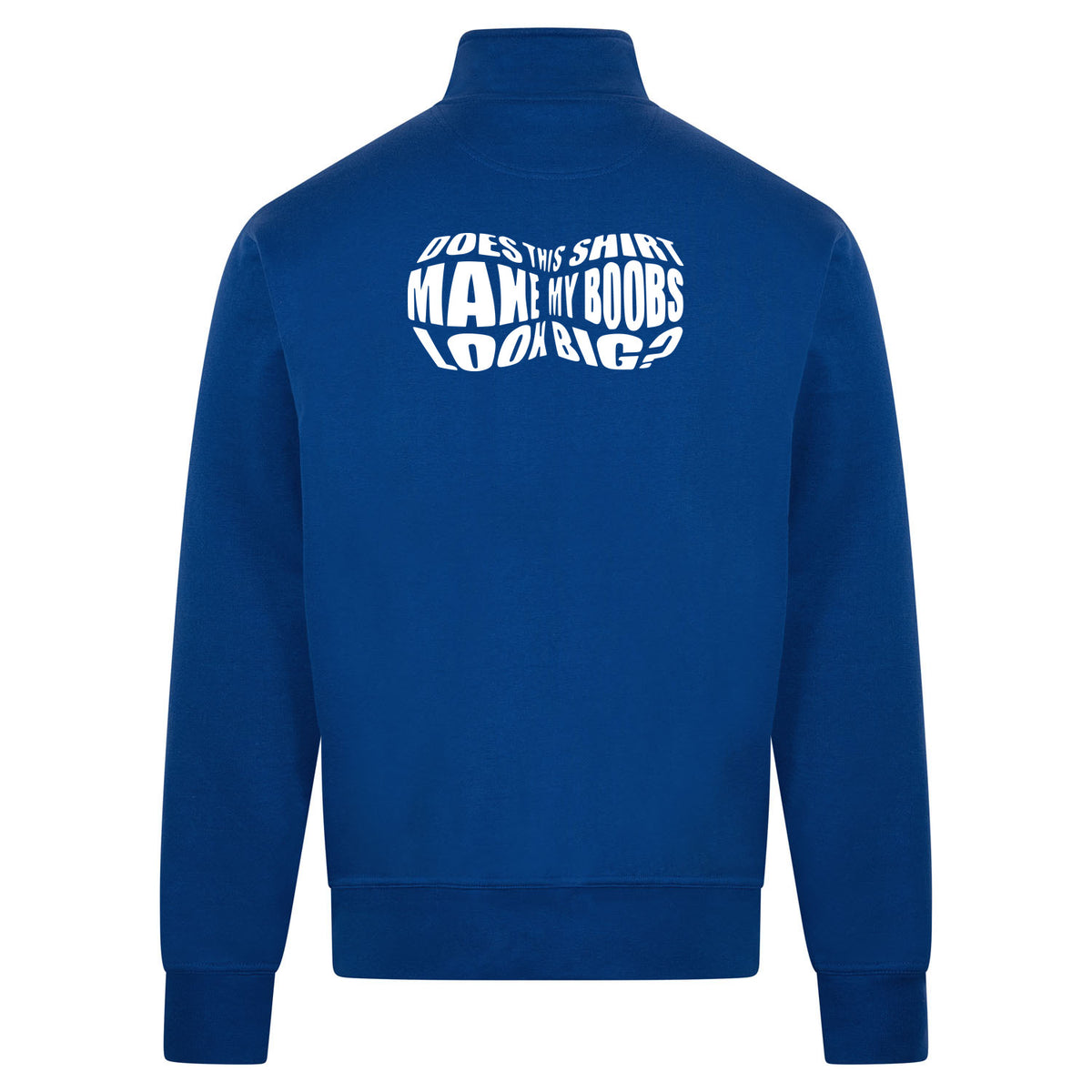 Boobs look big Sweatvest – blauw – back