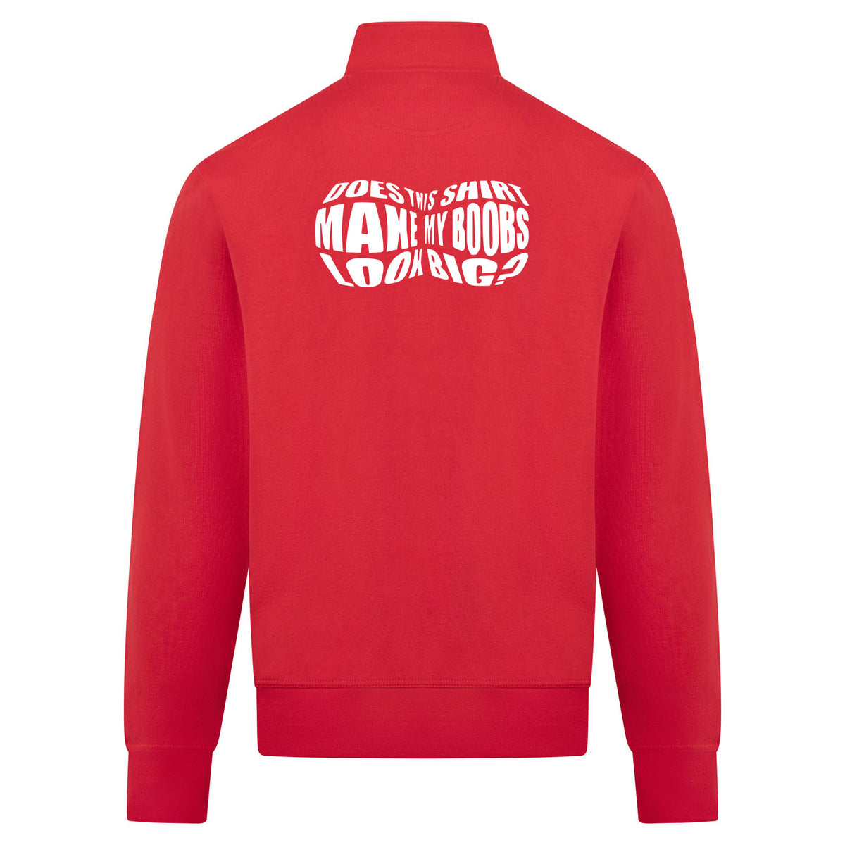 Boobs look big Sweatvest – rood – back