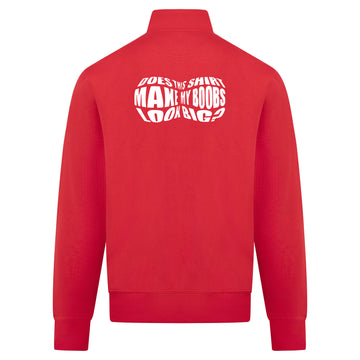 Boobs look big Sweatvest – rood – back