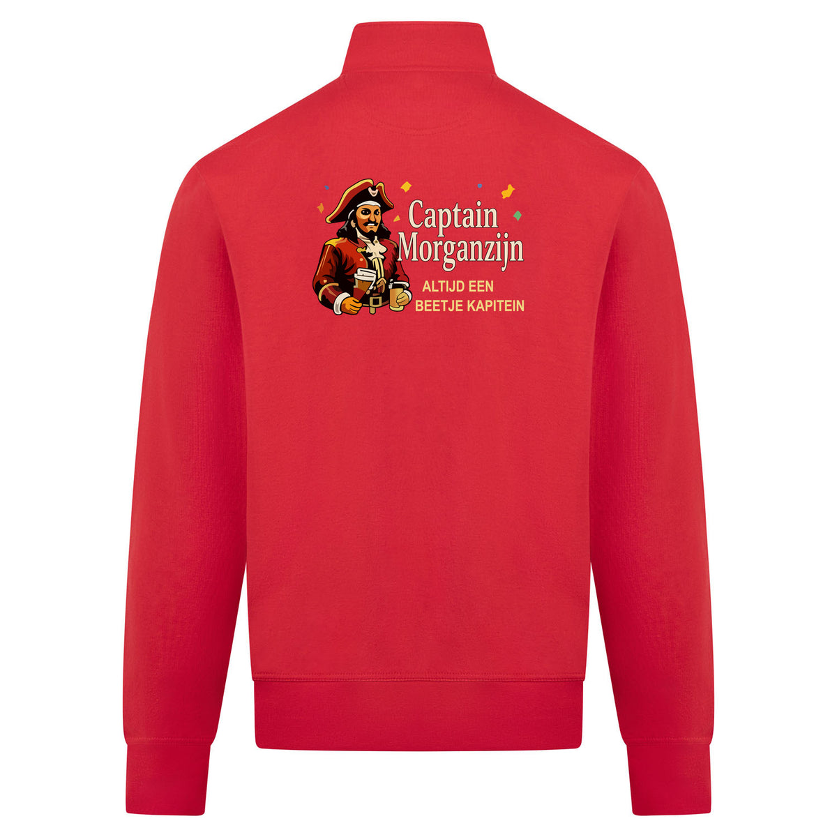 Captain Morganzijn Sweatvest – rood – back