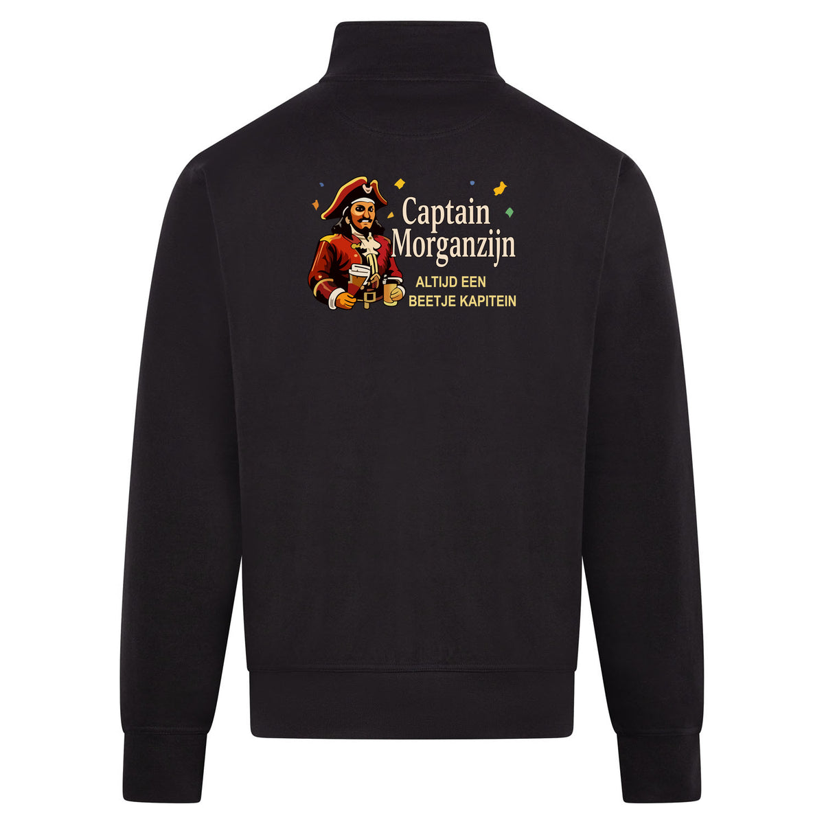 Captain Morganzijn Sweatvest – zwart – back