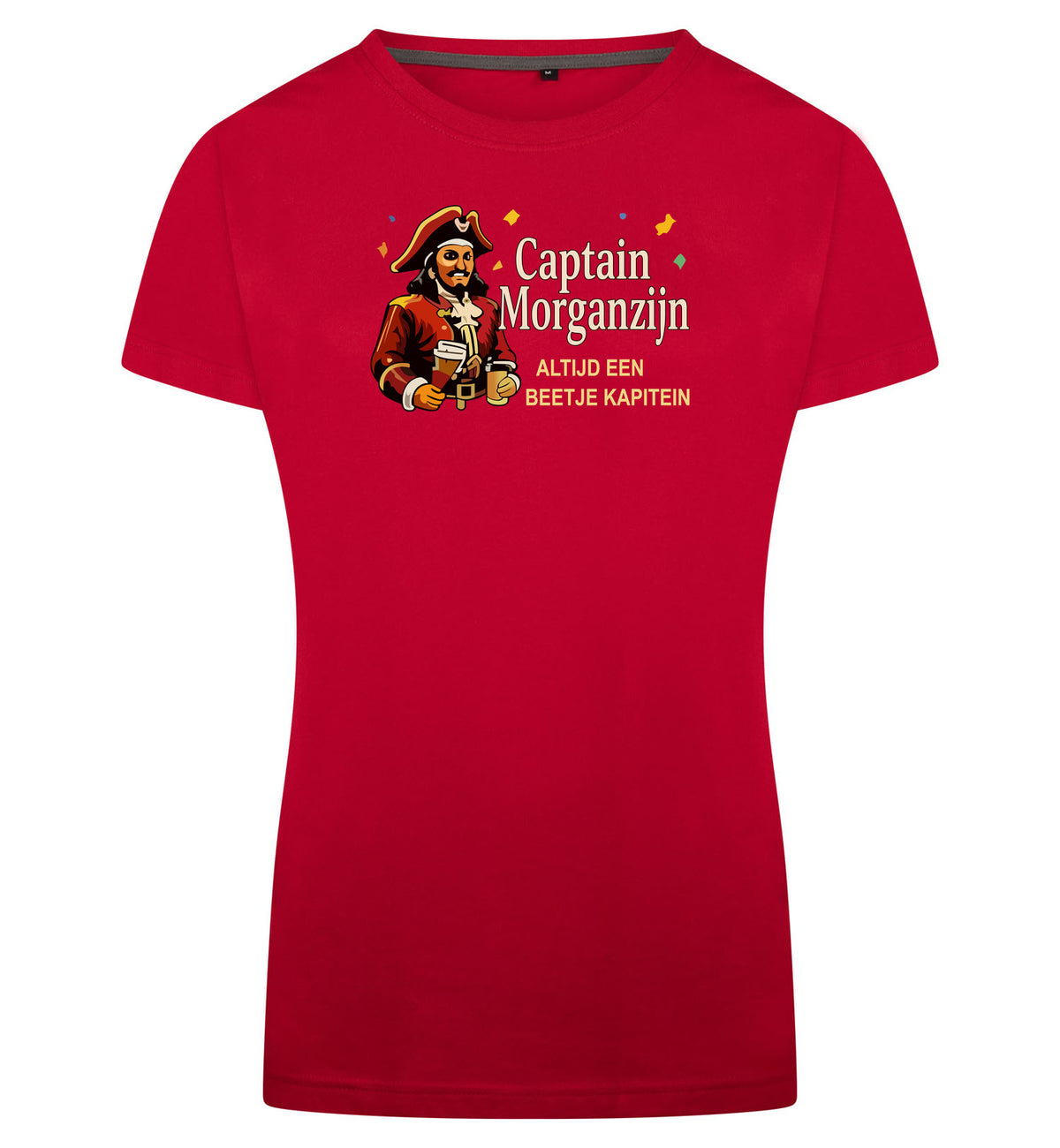Captain Morganzijn T-Shirt Dames – rood