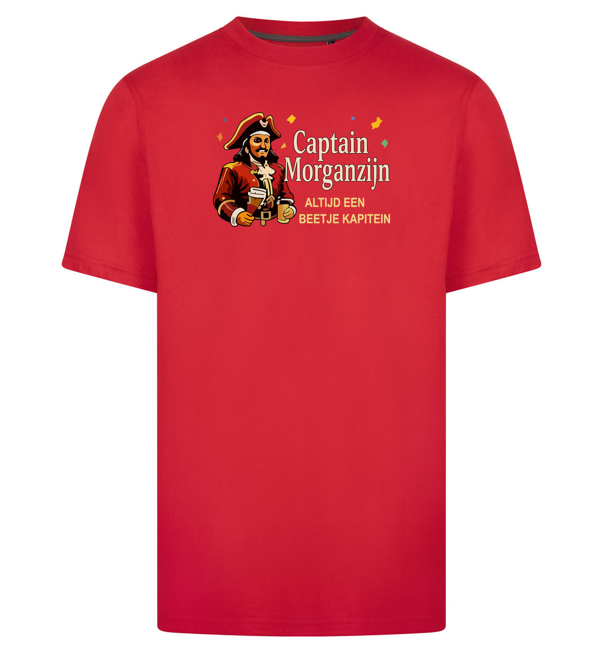 Captain Morganzijn T-Shirt – rood