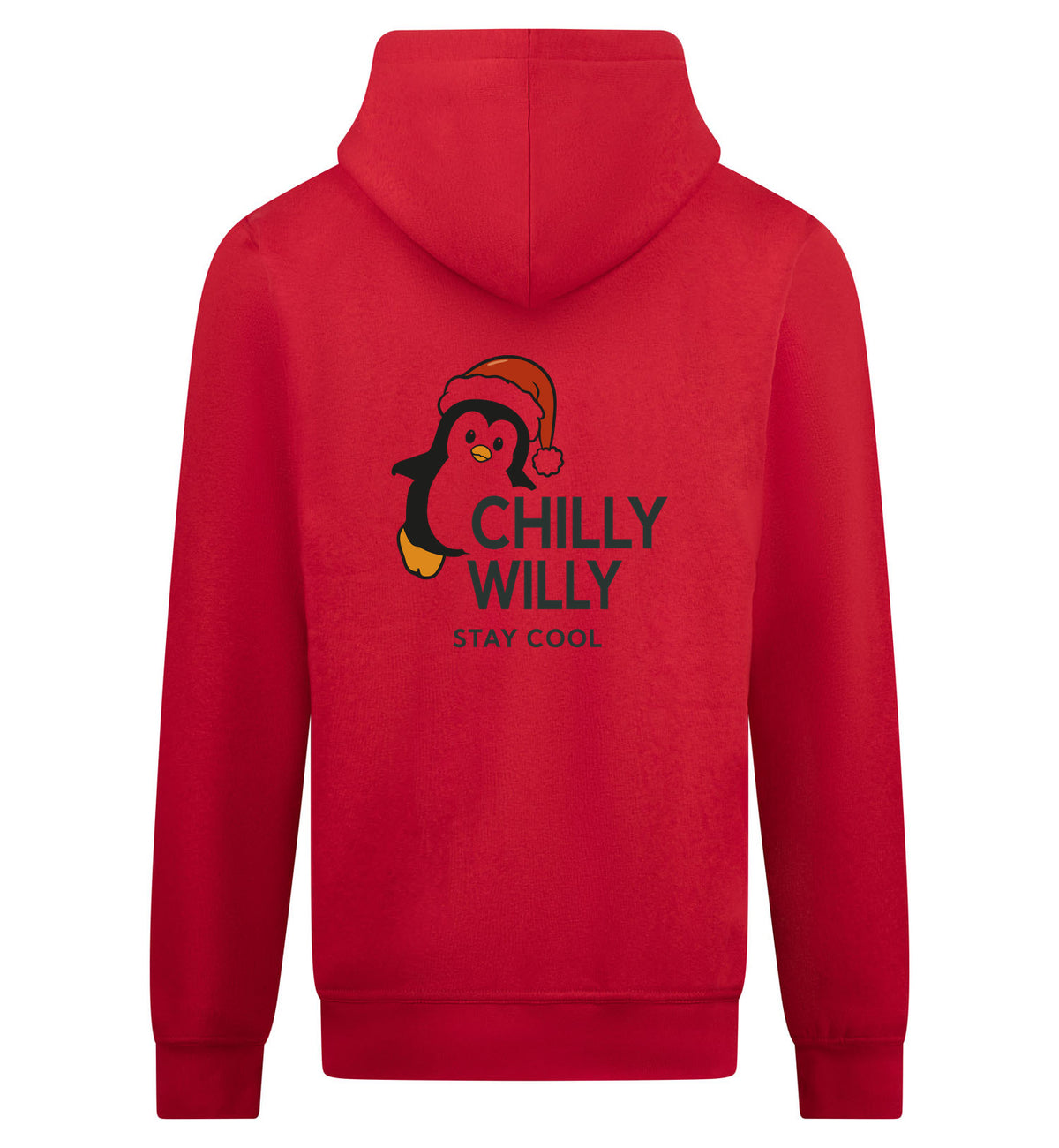 Chilly Willy Hoodie met rits – rood