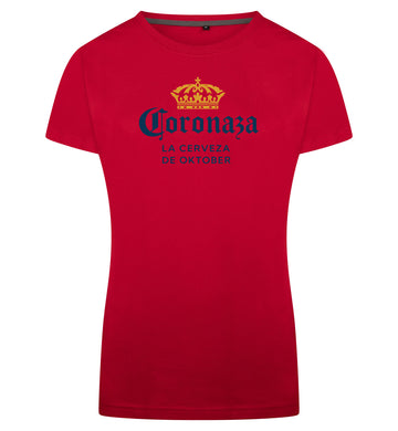 Coronaza T-Shirt Dames – rood