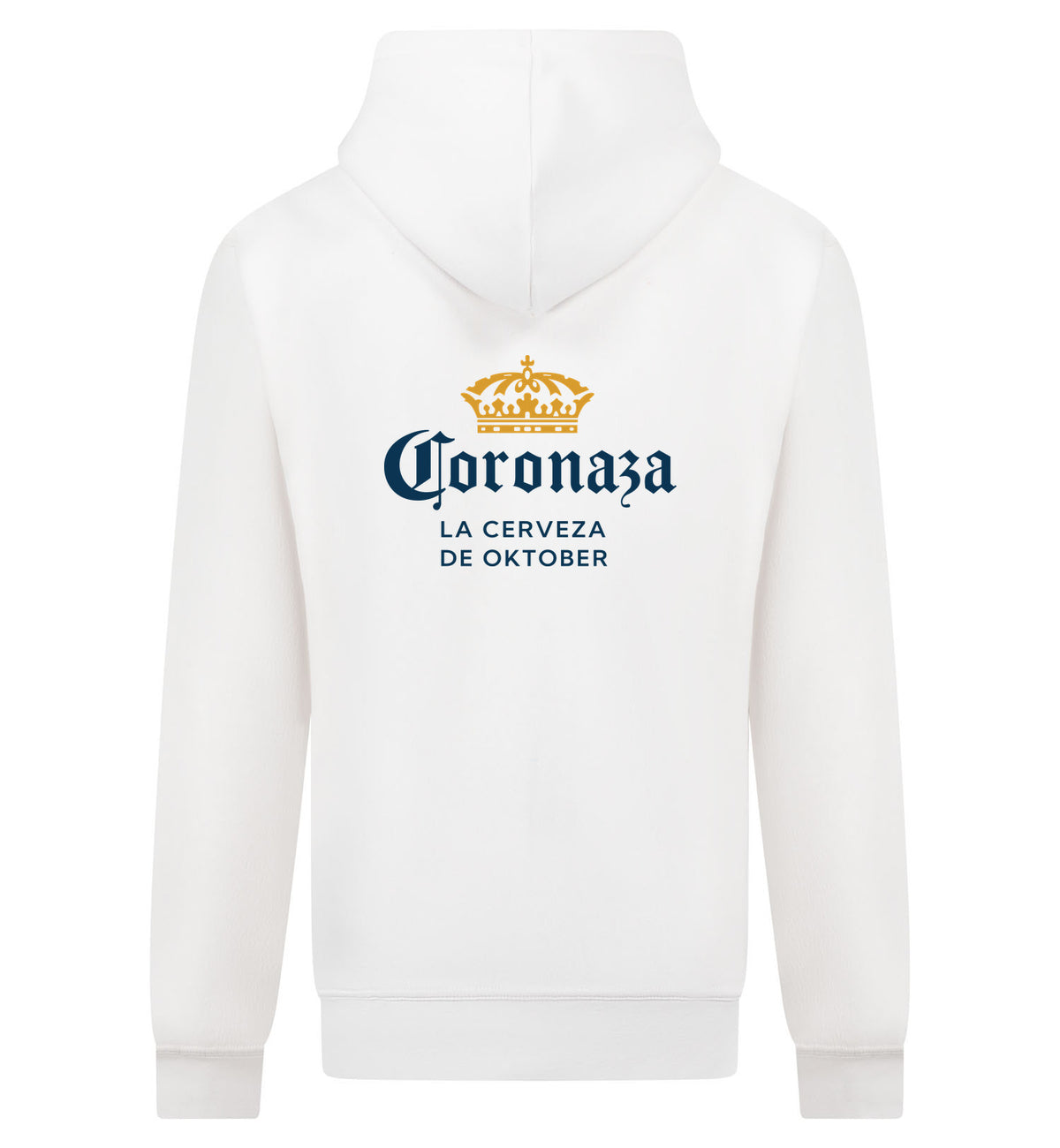 Coronaza Hoodie met rits – wit