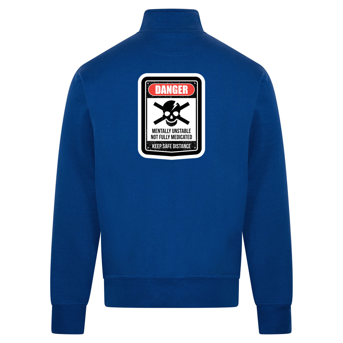 DANGER Sweatvest – blauw – back