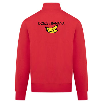 Dolce banana Sweatvest – rood – back