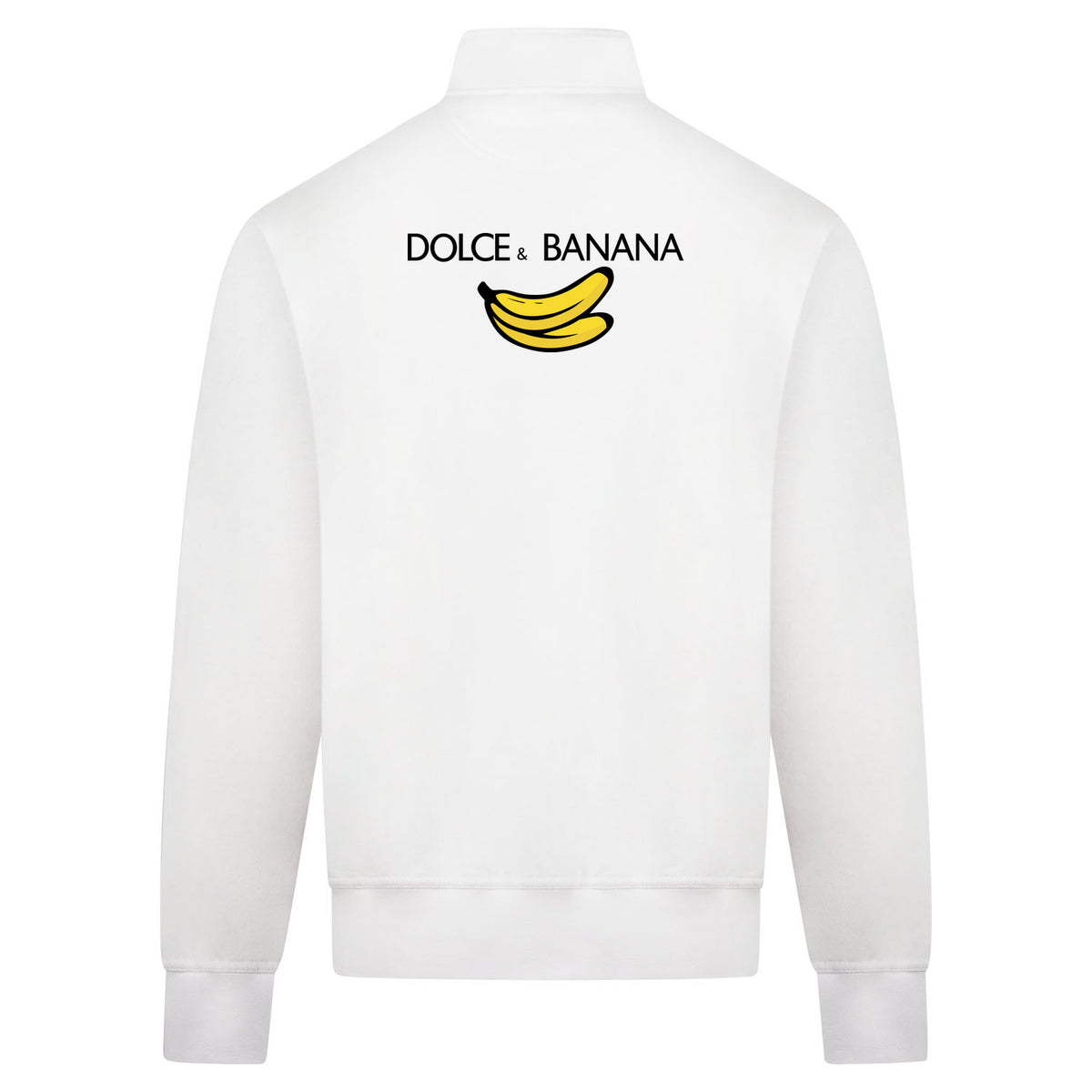 Dolce banana Sweatvest – wit – back
