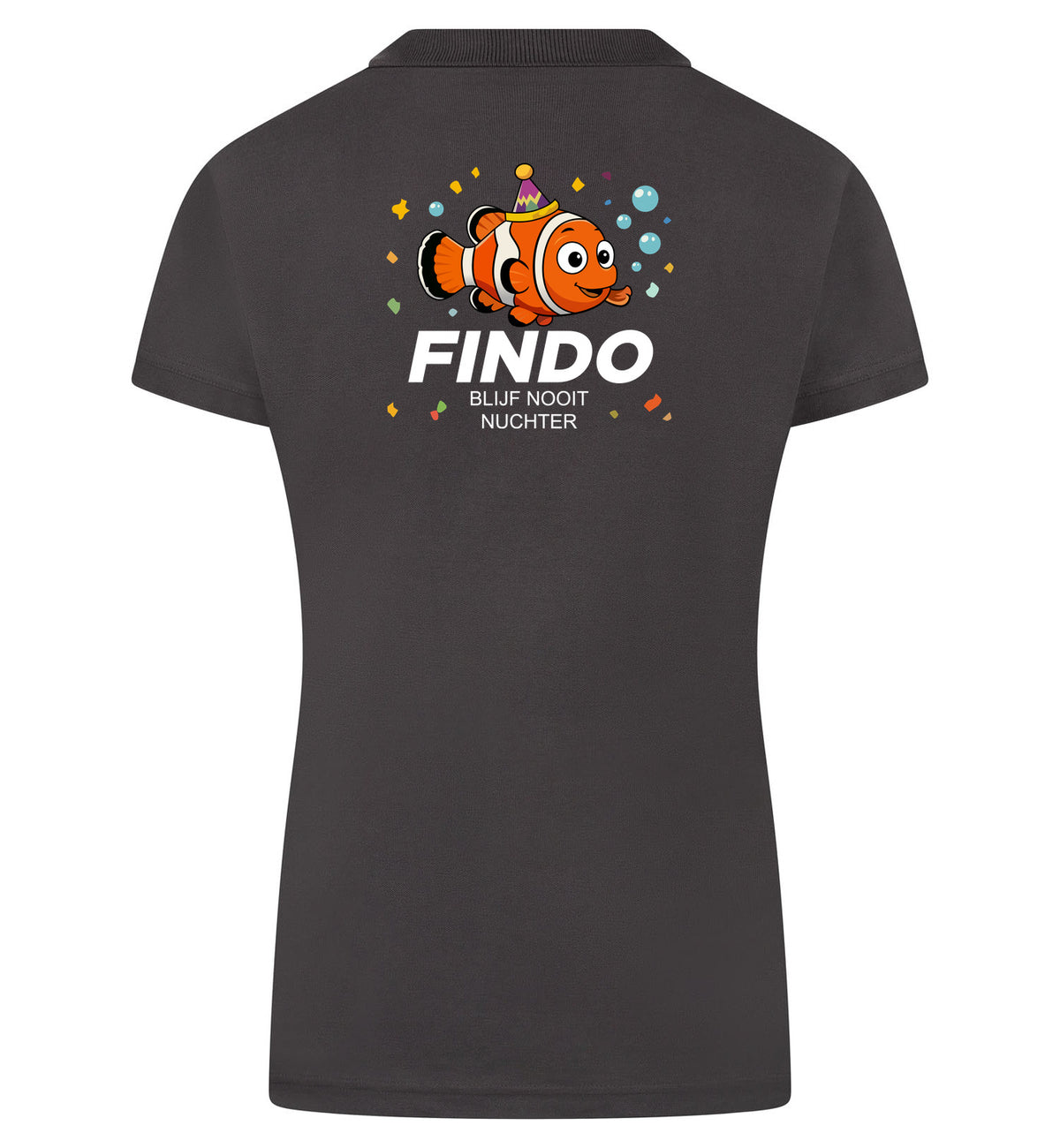 FINDO Polo dames – antraciet