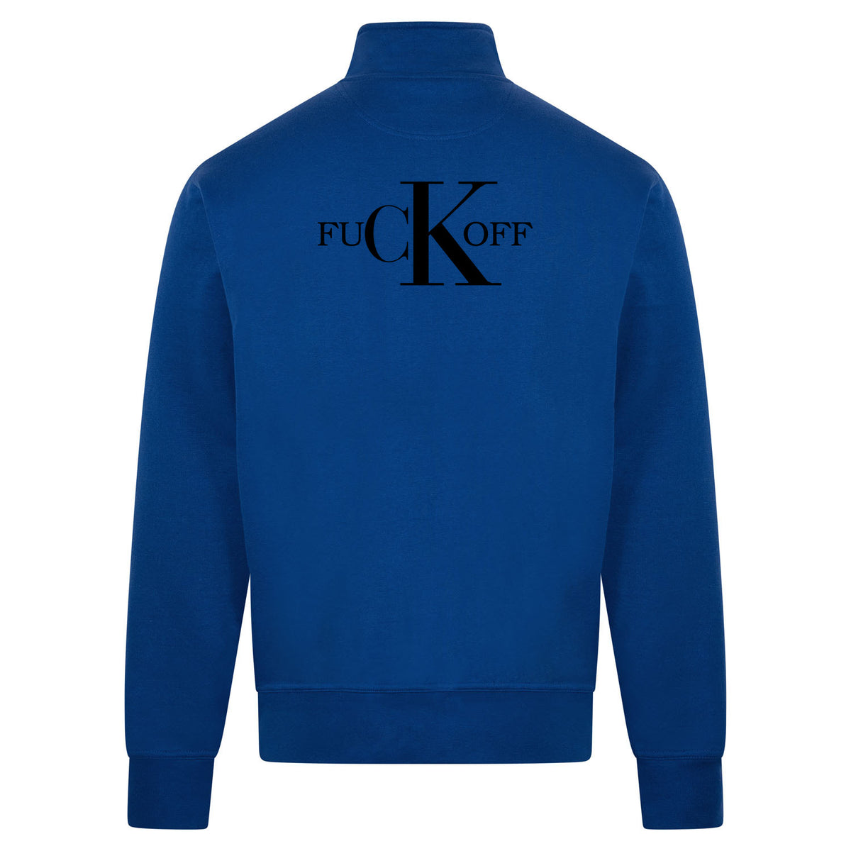 FUCK OFF Sweatvest – blauw – back