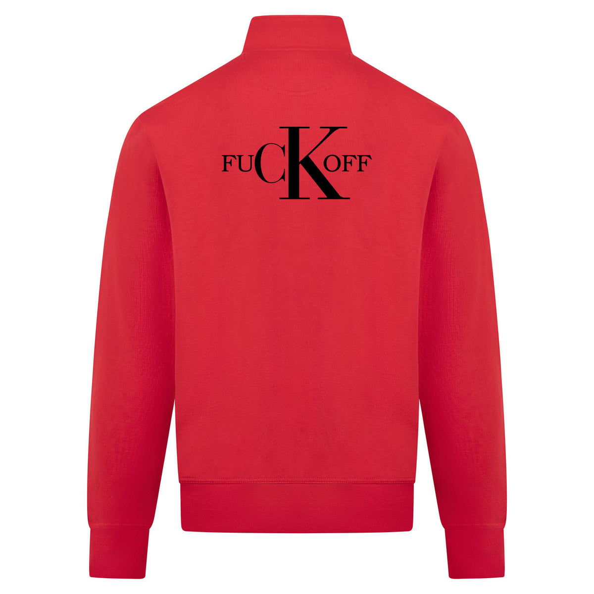 FUCK OFF Sweatvest – rood – back