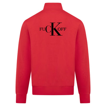 FUCK OFF Sweatvest – rood – back