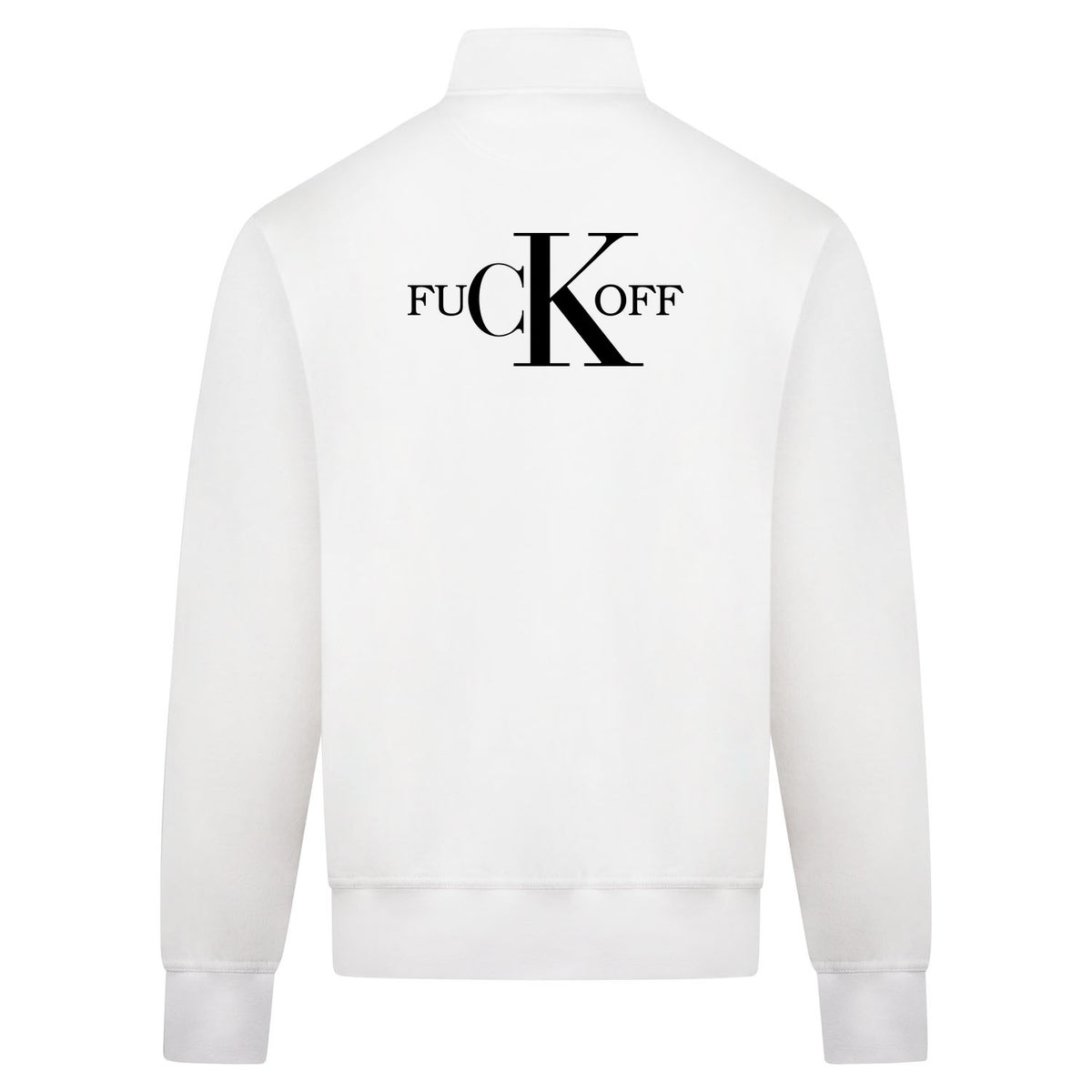 FUCK OFF Sweatvest – wit – back