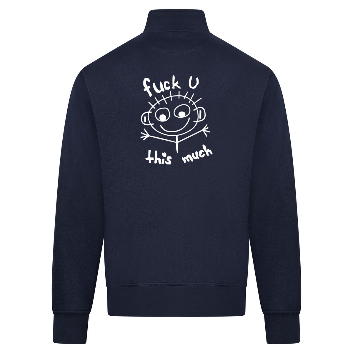 FUCK U THIS MUCH Sweatvest – navy – back