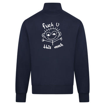 FUCK U THIS MUCH Sweatvest – navy – back
