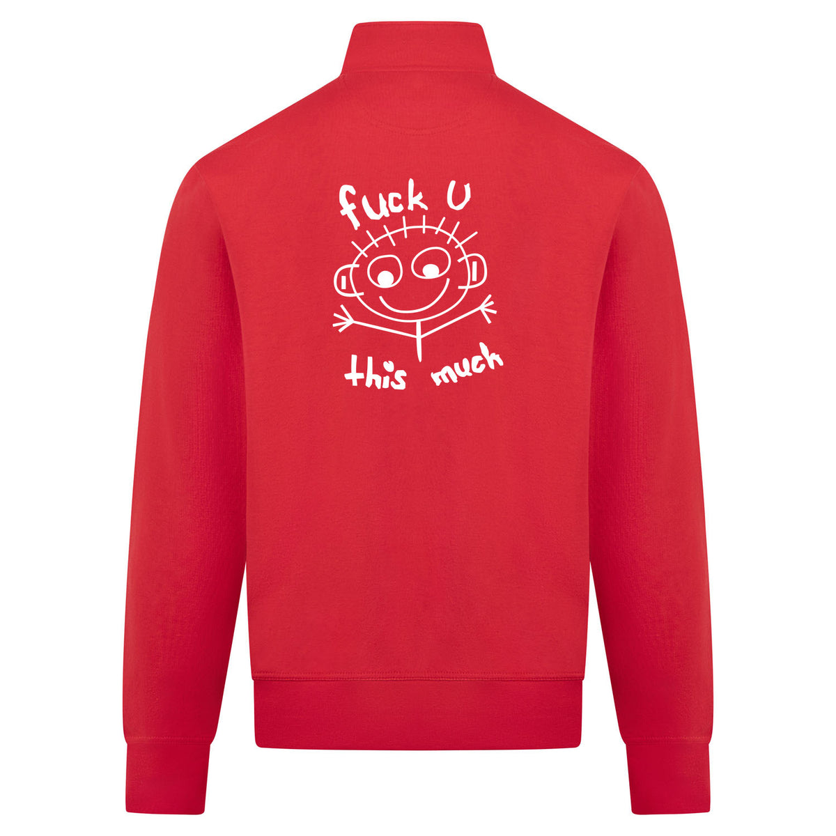 FUCK U THIS MUCH Sweatvest – rood – back