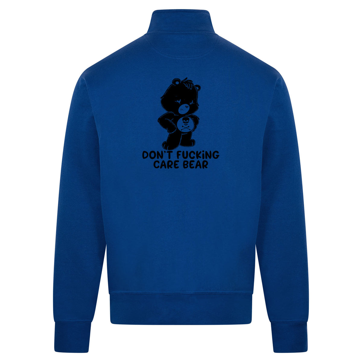FUCKING CARE BEAR Sweatvest – blauw – back