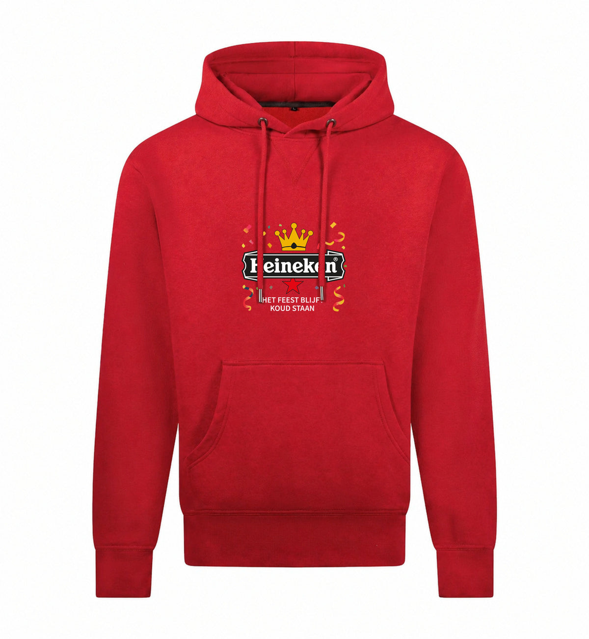 Heineken Het Feest Blijft Koud Staan Hoodie – rood