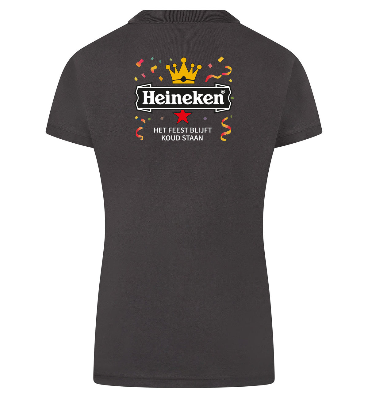 Heineken Het Feest Blijft Koud Staan Polo dames – antraciet