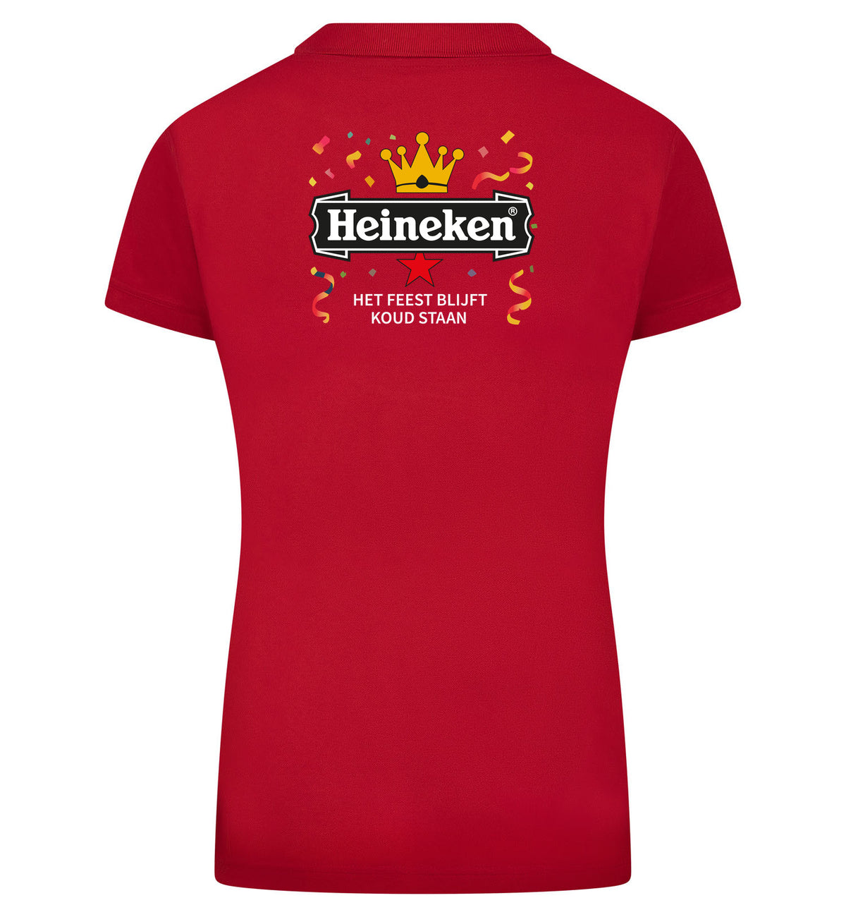 Heineken Het Feest Blijft Koud Staan Polo dames – rood