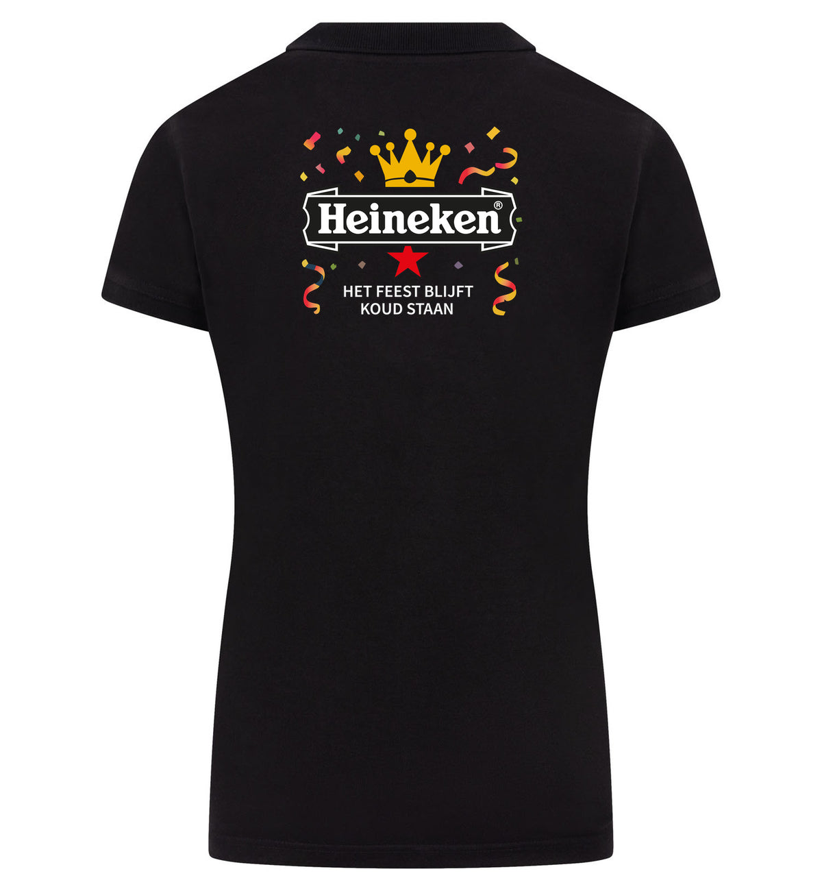 Heineken Het Feest Blijft Koud Staan Polo dames – zwart