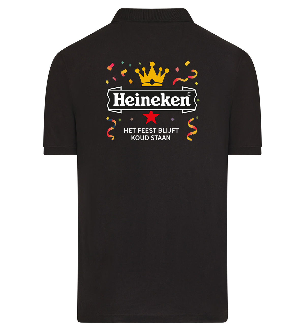 Heineken Het Feest Blijft Koud Staan Polo – zwart