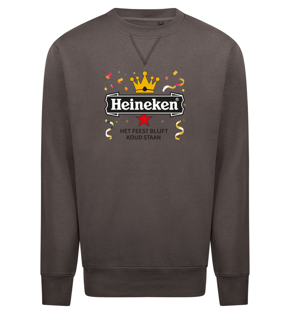 Heineken Het Feest Blijft Koud Staan Sweater – grijs