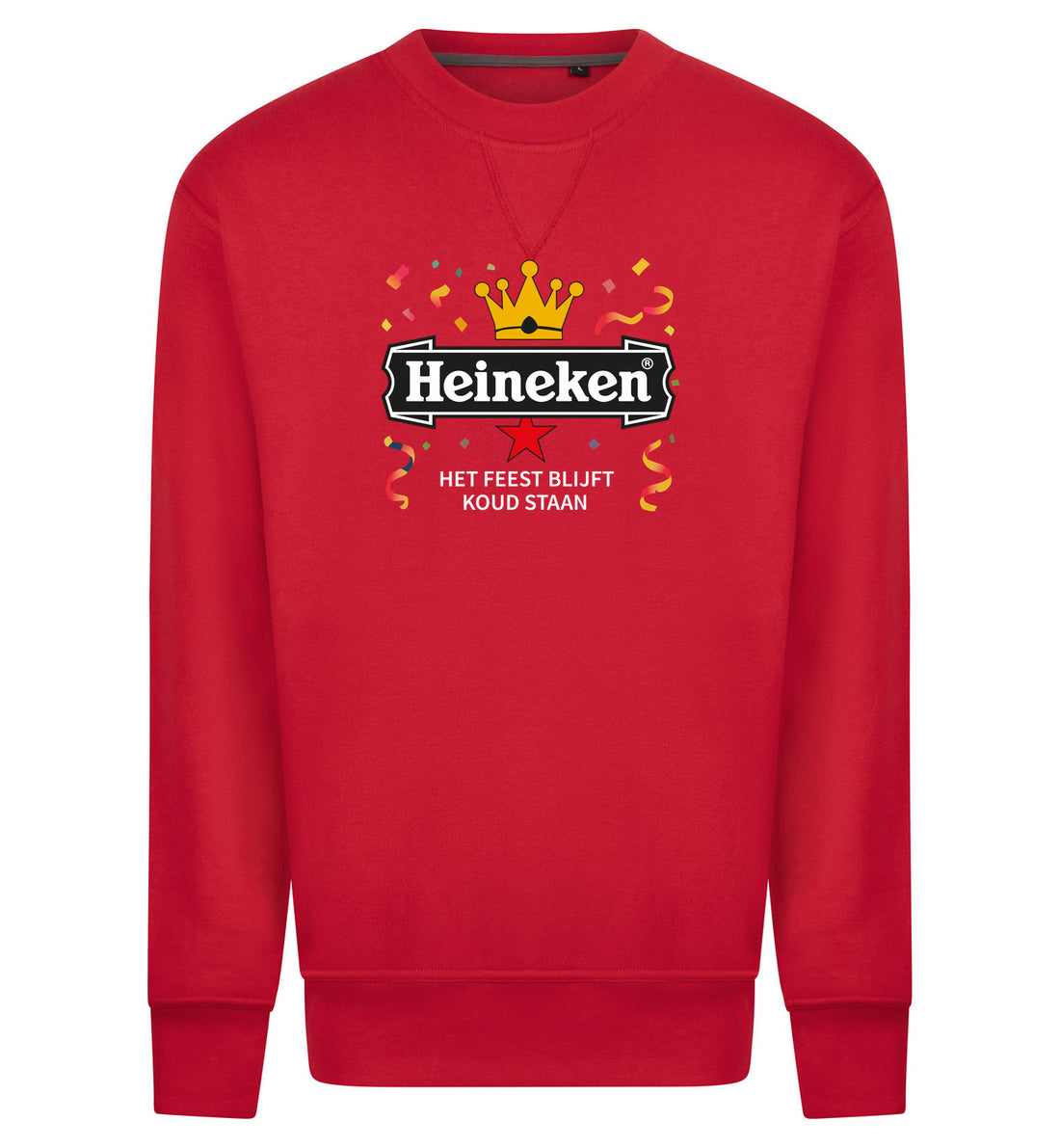 Heineken Het Feest Blijft Koud Staan Sweater – rood