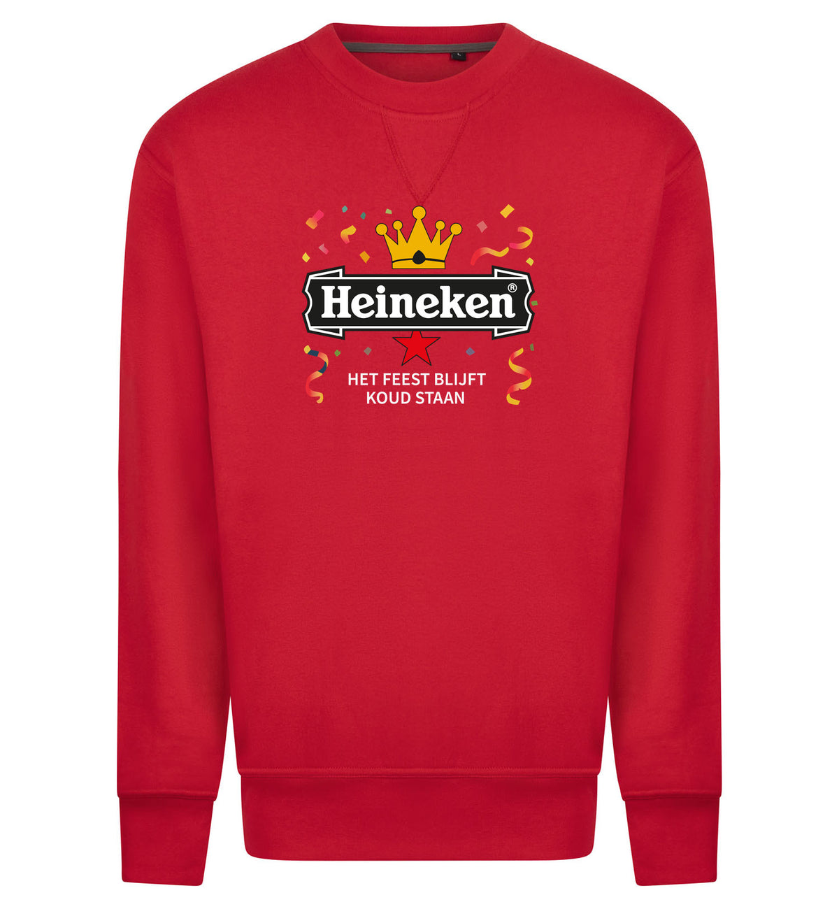 Heineken Het Feest Blijft Koud Staan Sweater – rood