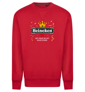 Heineken Het Feest Blijft Koud Staan Sweater – rood