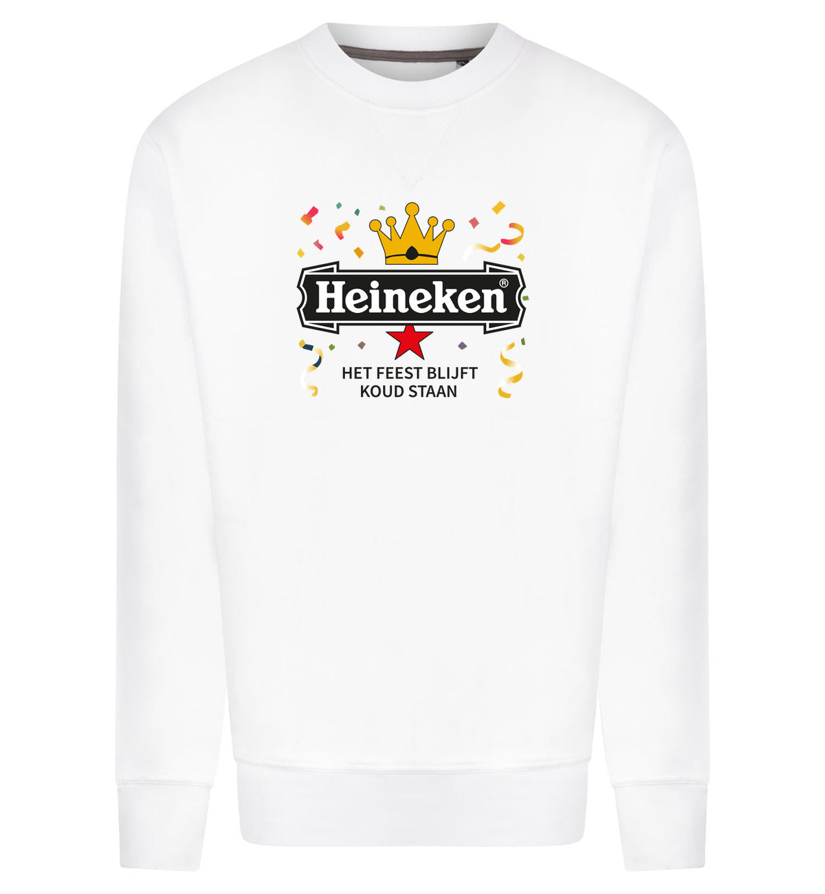 Heineken Het Feest Blijft Koud Staan Sweater – wit