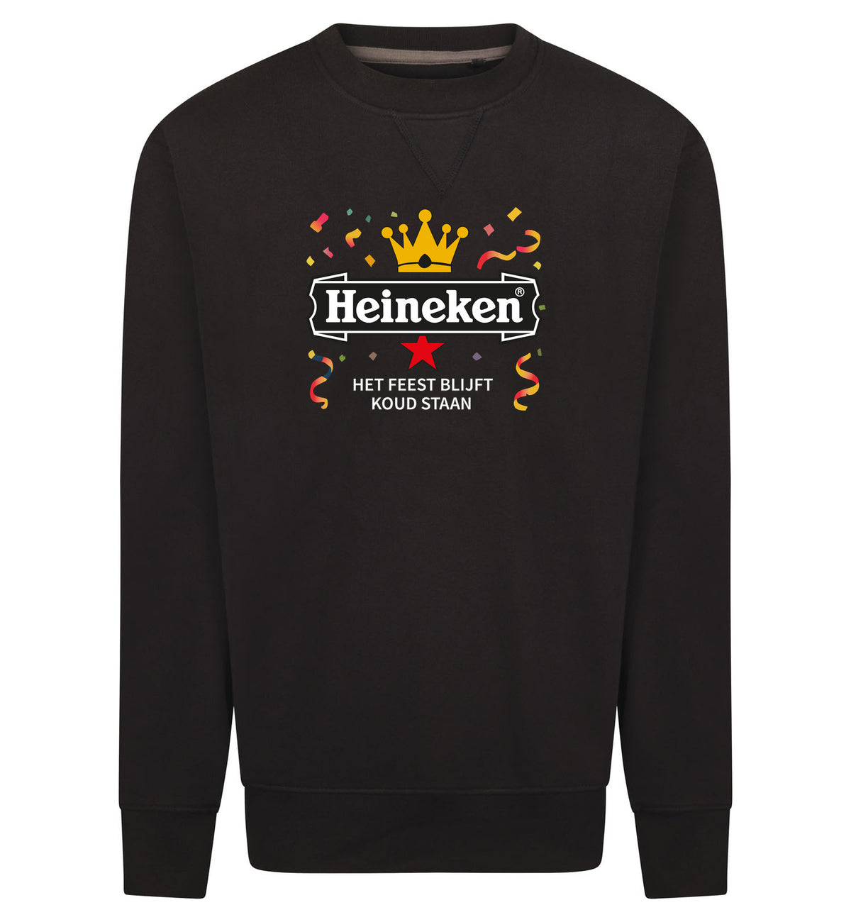 Heineken Het Feest Blijft Koud Staan Sweater – zwart