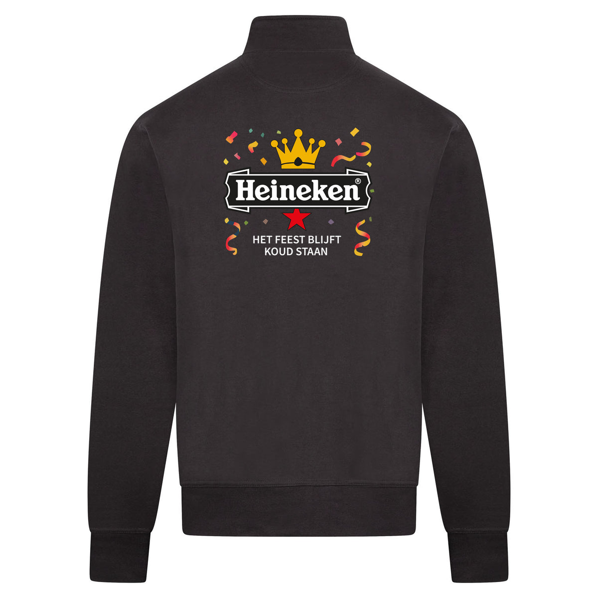Heineken Het Feest Blijft Koud Staan Sweatvest – antraciet – back