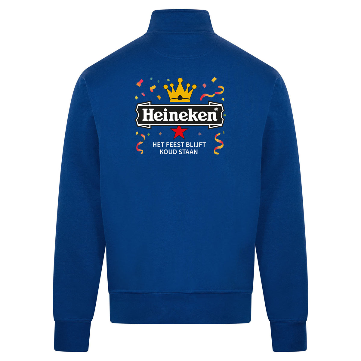 Heineken Het Feest Blijft Koud Staan Sweatvest – blauw – back
