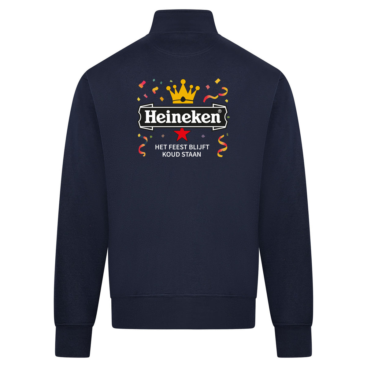 Heineken Het Feest Blijft Koud Staan Sweatvest – navy – back