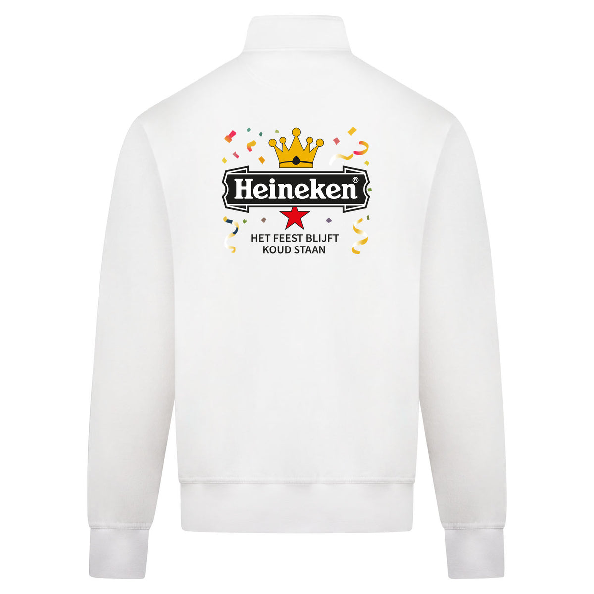 Heineken Het Feest Blijft Koud Staan Sweatvest – wit – back