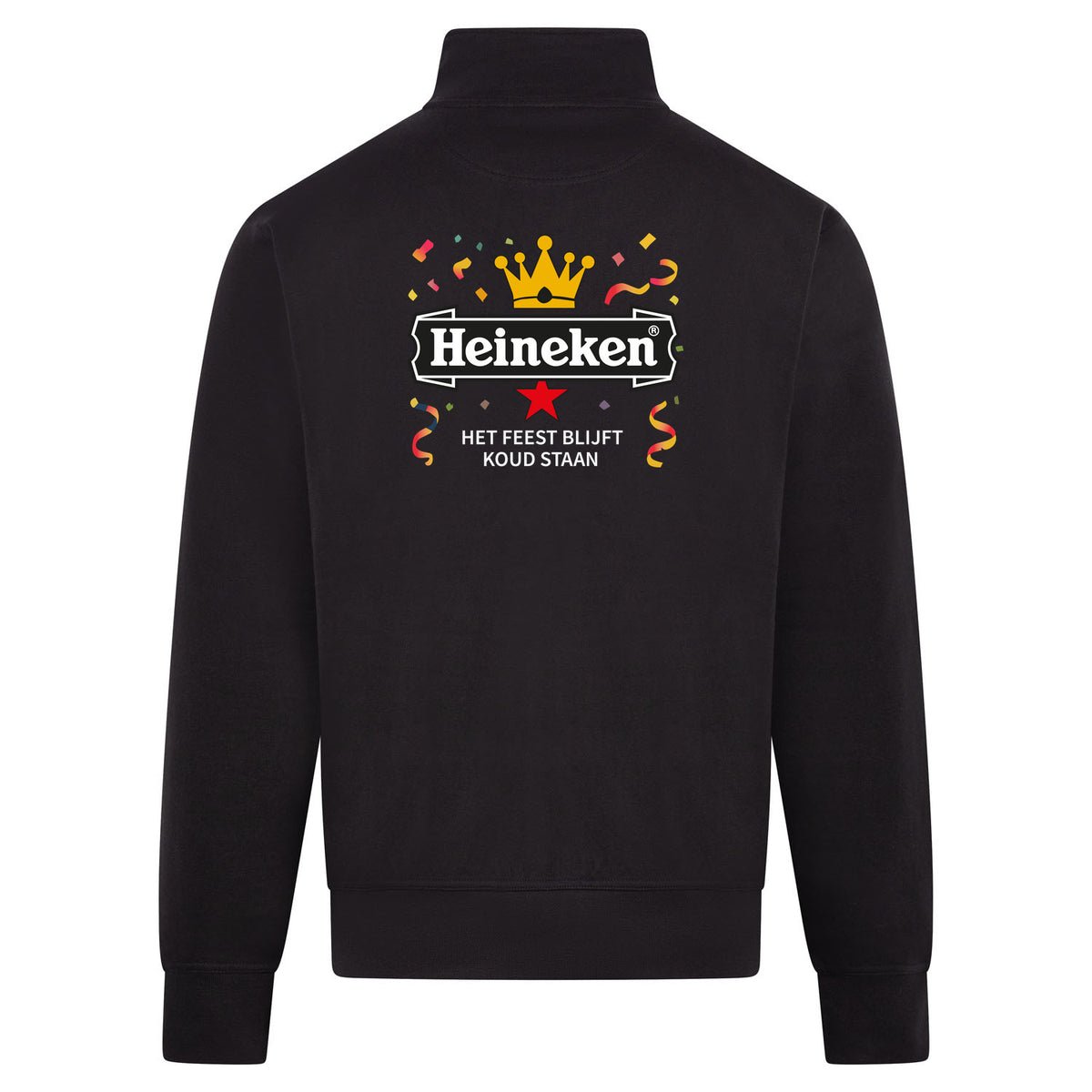 Heineken Het Feest Blijft Koud Staan Sweatvest – zwart – back