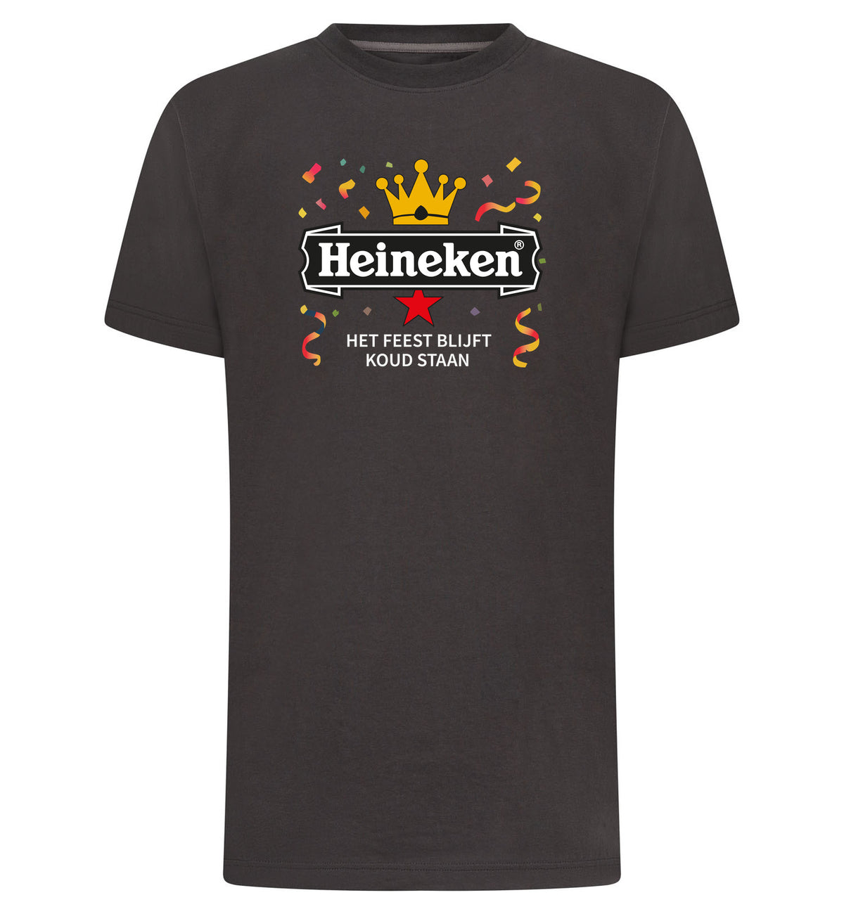 Heineken Het Feest Blijft Koud Staan T-Shirt – antraciet