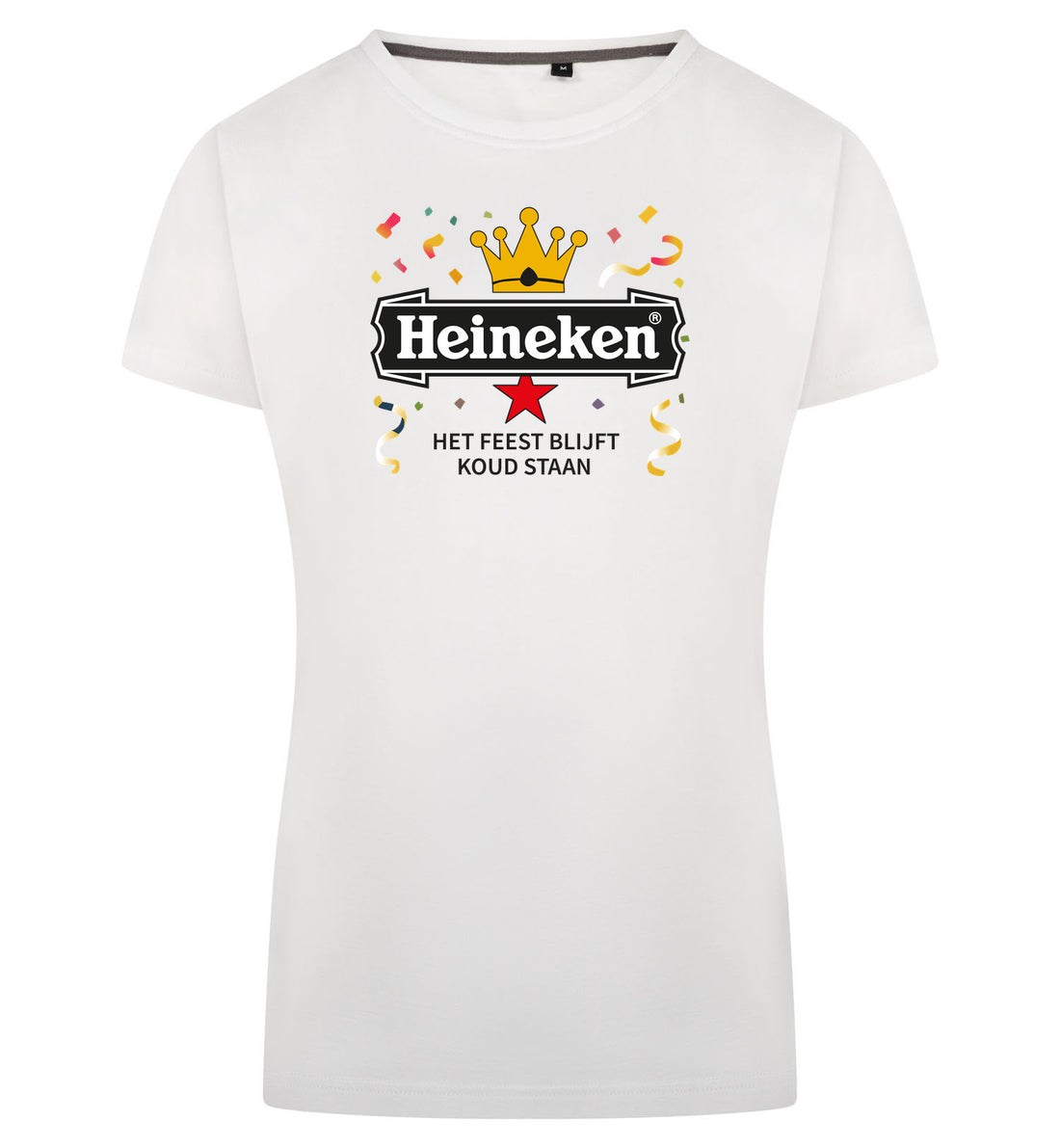 Heineken Het Feest Blijft Koud Staan T-Shirt Dames – wit
