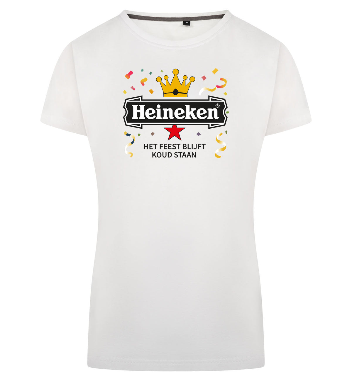 Heineken Het Feest Blijft Koud Staan T-Shirt Dames – wit
