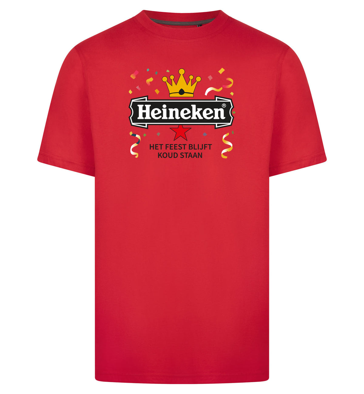 Heineken Het Feest Blijft Koud Staan T-Shirt – rood