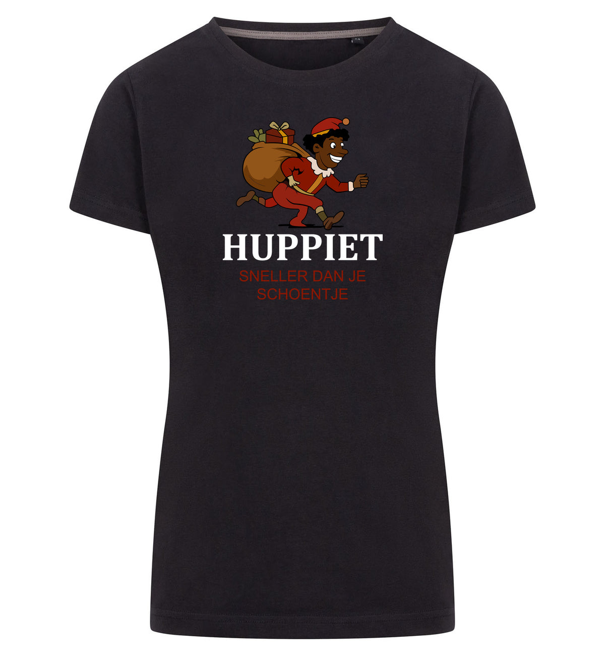 Huppiet T-Shirt Dames – zwart