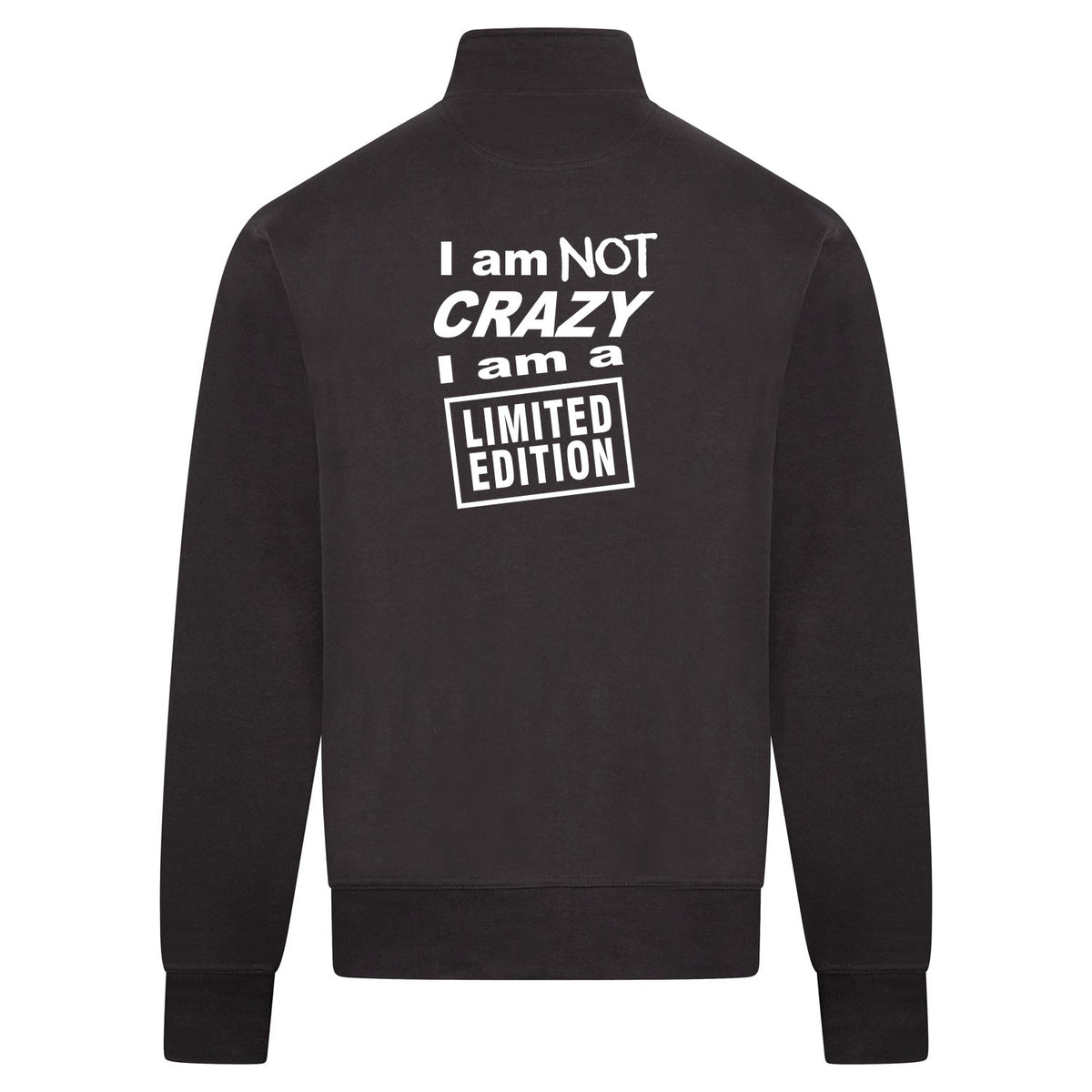 I'M NOT CRAZY Sweatvest – antraciet – back