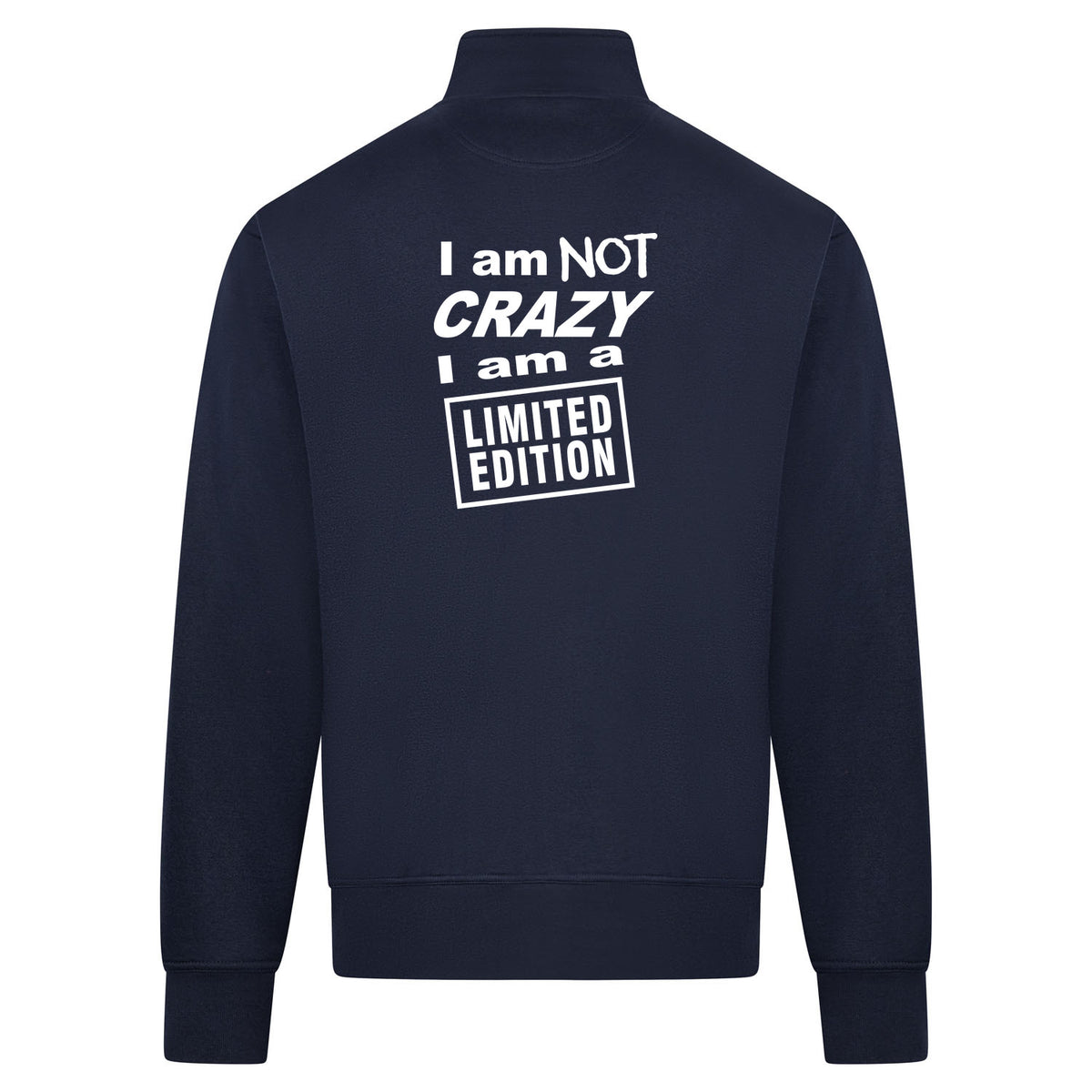 I'M NOT CRAZY Sweatvest – navy – back