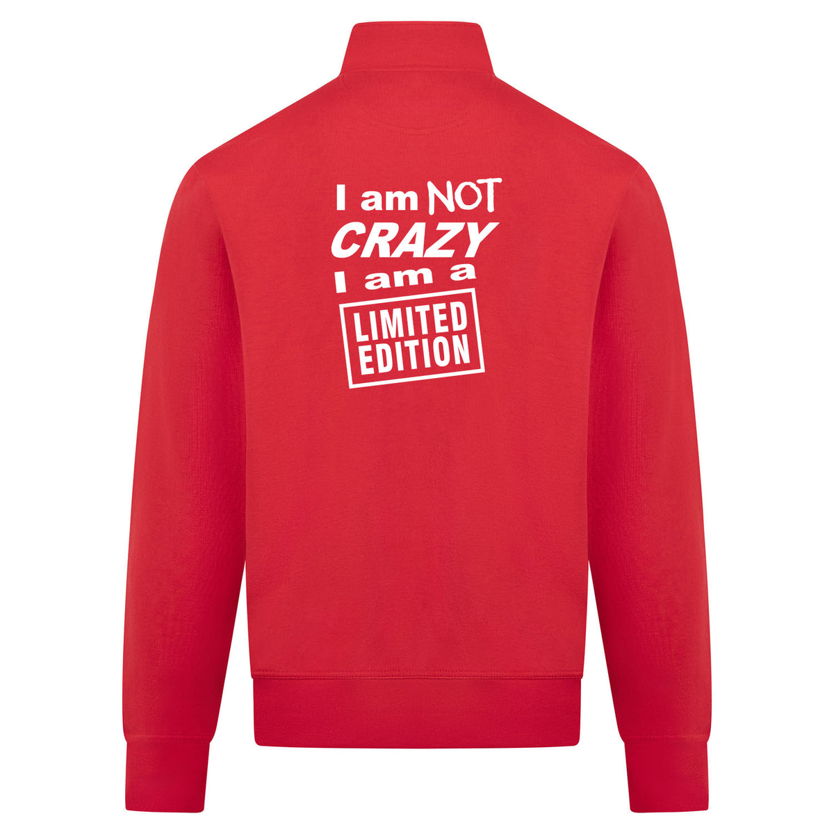 I'M NOT CRAZY Sweatvest – rood – back