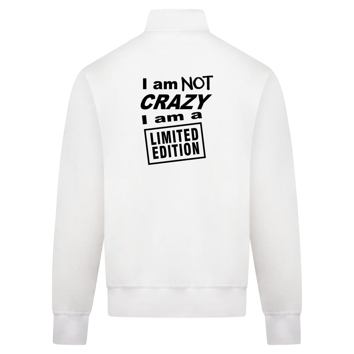 I'M NOT CRAZY Sweatvest – wit – back