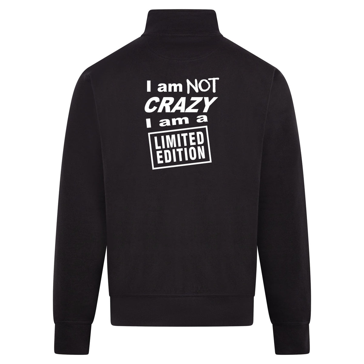 I'M NOT CRAZY Sweatvest – zwart – back